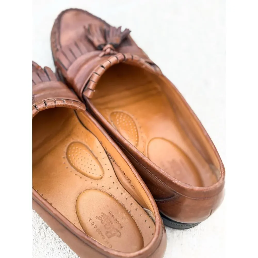 G.H. Bass & Co Brown Leather Tassel Loafers Men’s Size 9N Narrow